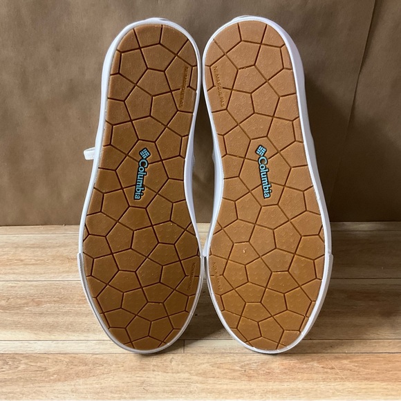 Women’s Columbia Slack Water PFG Lace Sneakers Boat Shoes Grey Ice Sea Wave Blue - Picture 11 of 16